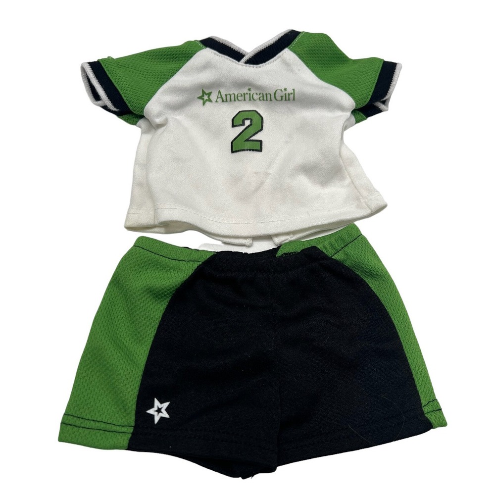 American Girl Doll Truly Me Soccer Star Set Green Jersey Outfit 2009